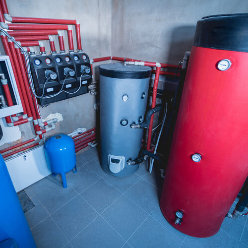 A commercial boiler