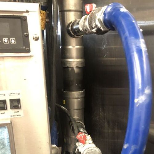 A gas line repair