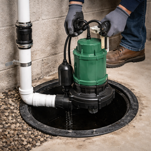 sump pump install