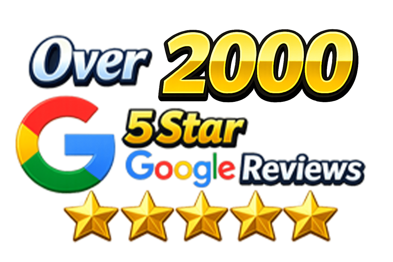 Over 1500 5-star Google reviews